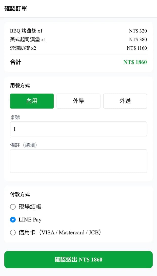 線上結帳
